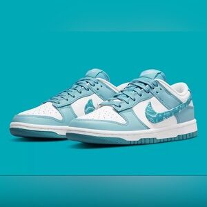 Size 10 - Nike Dunk Low Blue Paisley Womens